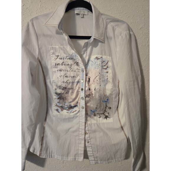 Unique white blouse - Picture 1 of 7